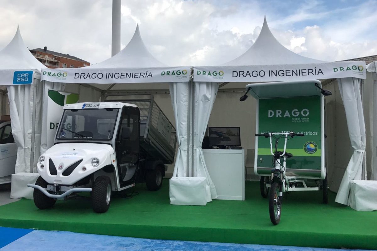 Vehículos 100% eléctricos de Drago para transporte urbano y carga en VEM 2018, feria del vehículo eléctrico de Madrid