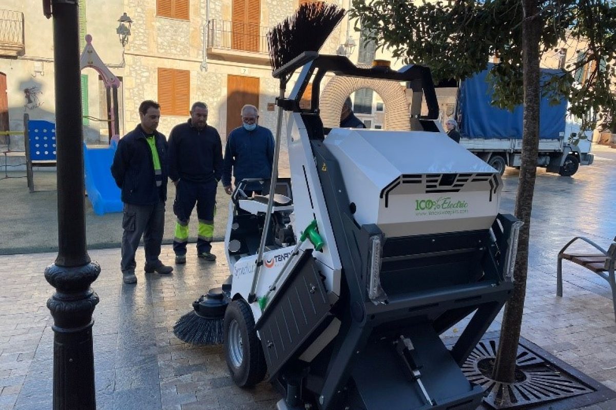La brigada municipal de Lloret de Vistalegre, en Mallorca, adquiere una barredora 100% eléctrica
