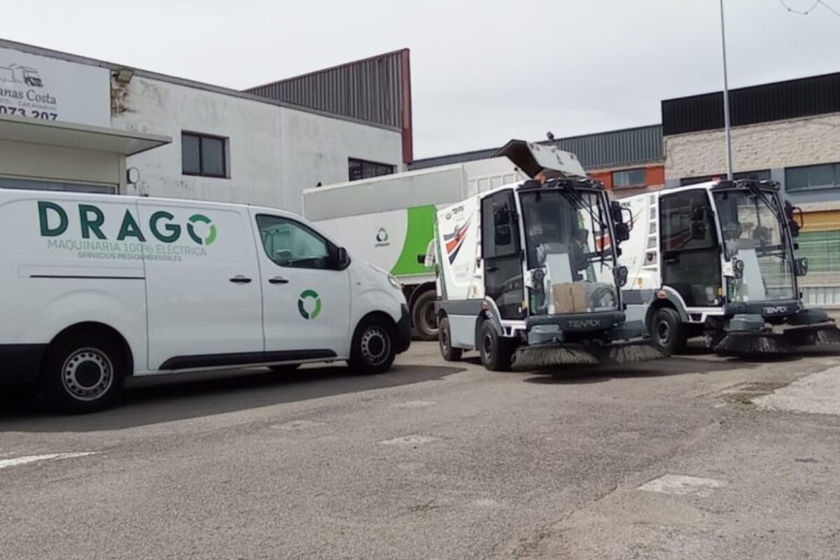 Drago entrega a Urbaser en Siero, Asturias, 2 barredoras Electra 2.0 Evos+