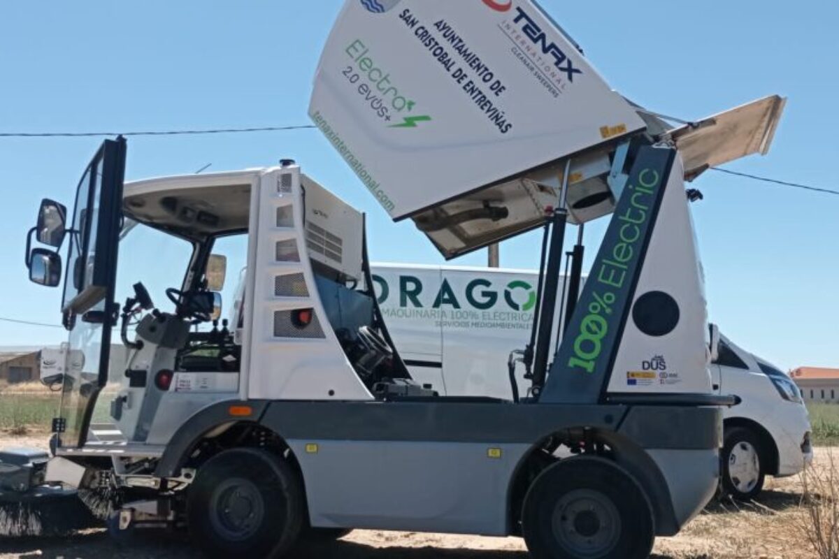 Drago entrega al municipio castellanoleonés de San Cristóbal de Entreviñas una barredora eléctrica